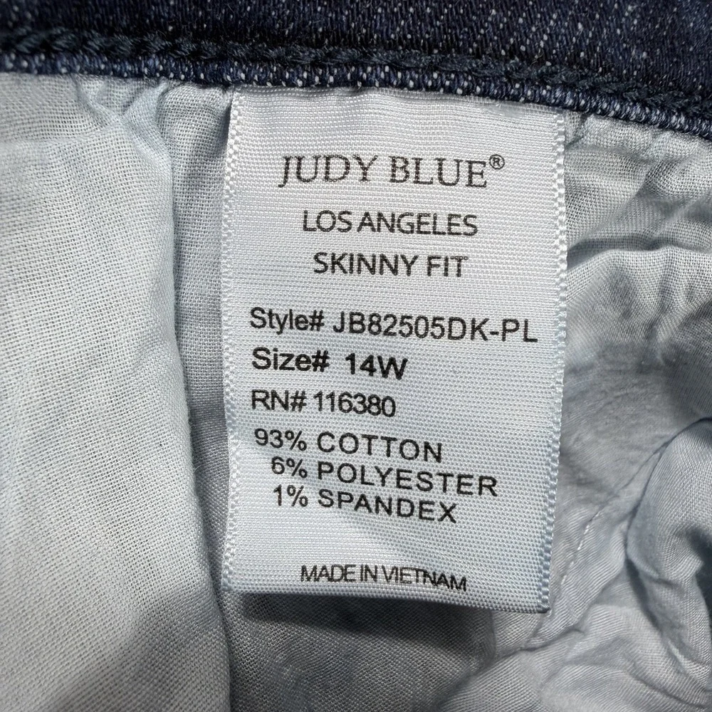 Judy Blue Skinny Jeans Women's 14W (31x27.5) Stretch Modern Minimalist‎  Boho